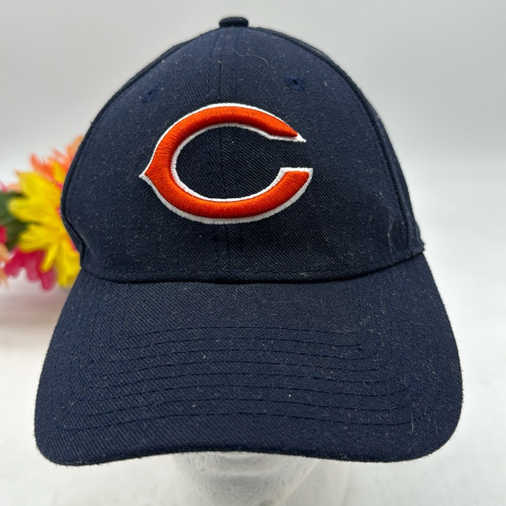 Chicago Bears Navy Blue Orange Baseball Hat Adjustable HT5534D